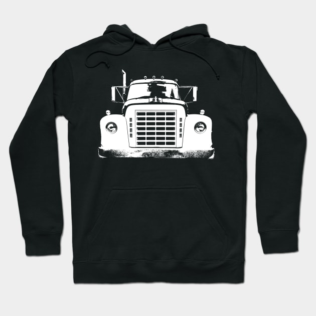 International Harvester IH Loadstar classic American truck monoblock white Hoodie by soitwouldseem